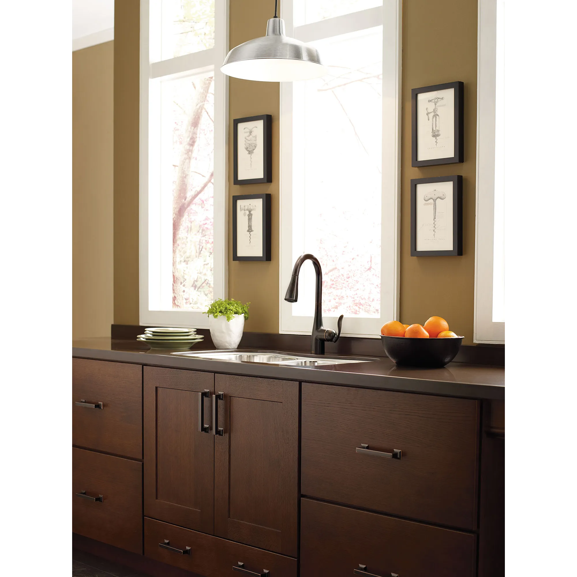 Arbor Chrome one-handle high arc pulldown kitchen faucet - Image 12
