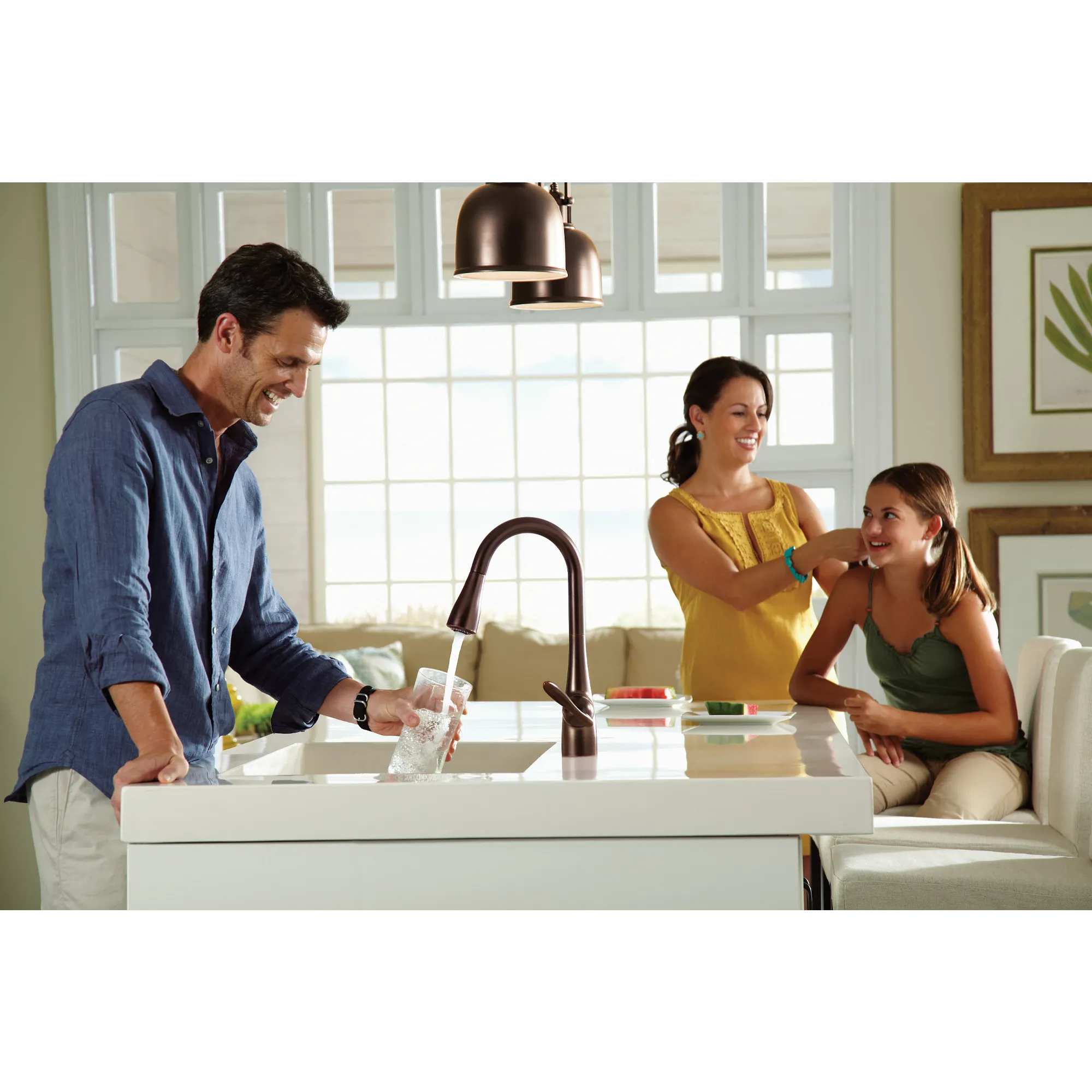 Arbor Chrome one-handle high arc pulldown kitchen faucet - Image 13