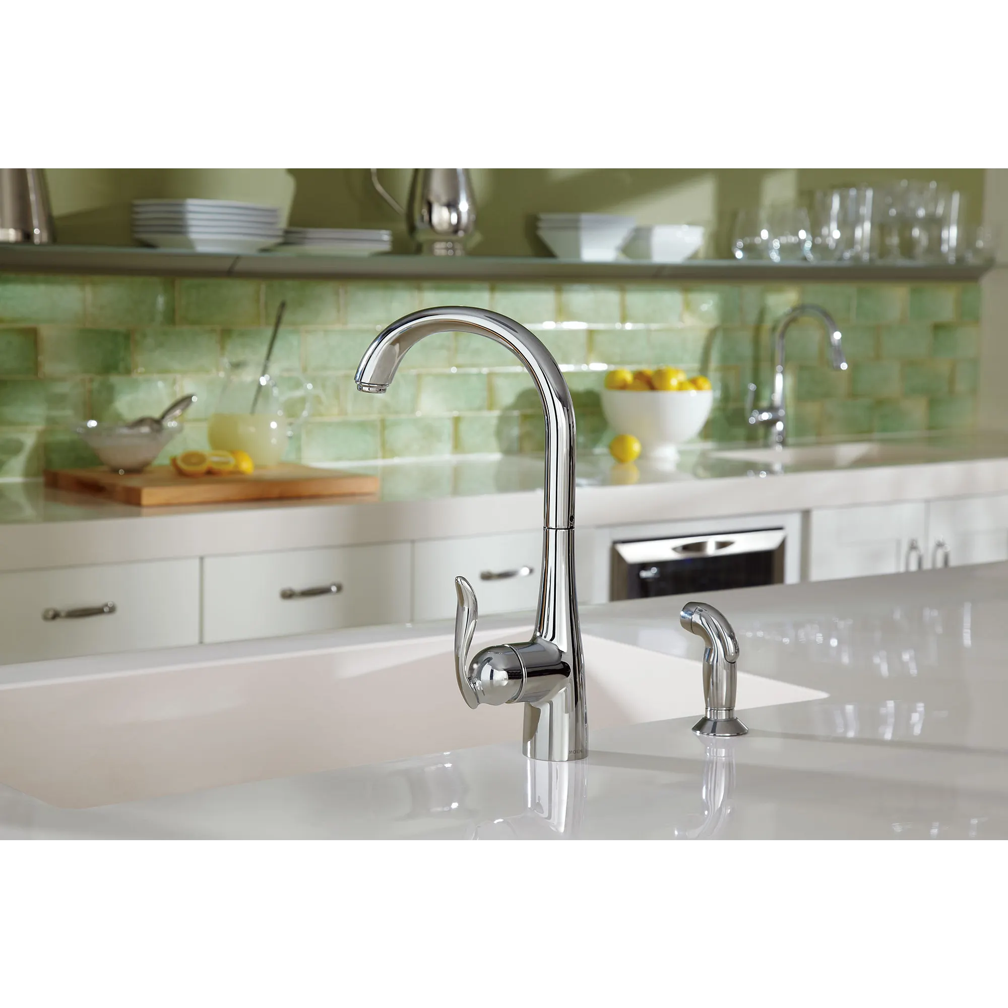 Arbor Chrome one-handle high arc kitchen faucet - Image 3