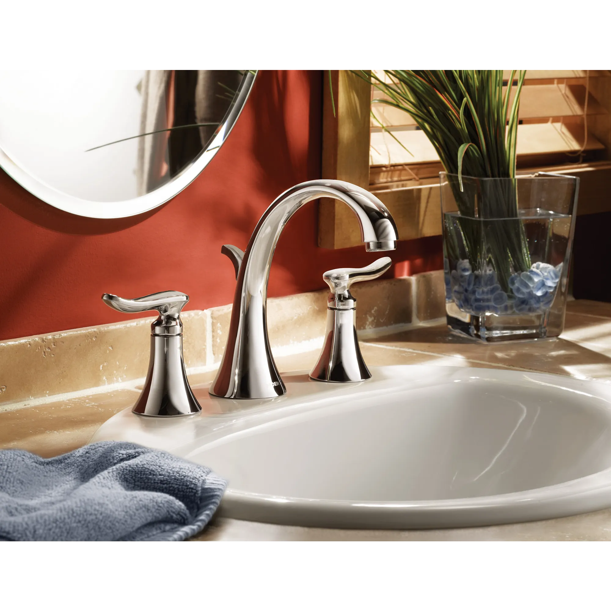 Quinn Chrome two-handle low arc bathroom faucet - Image 2