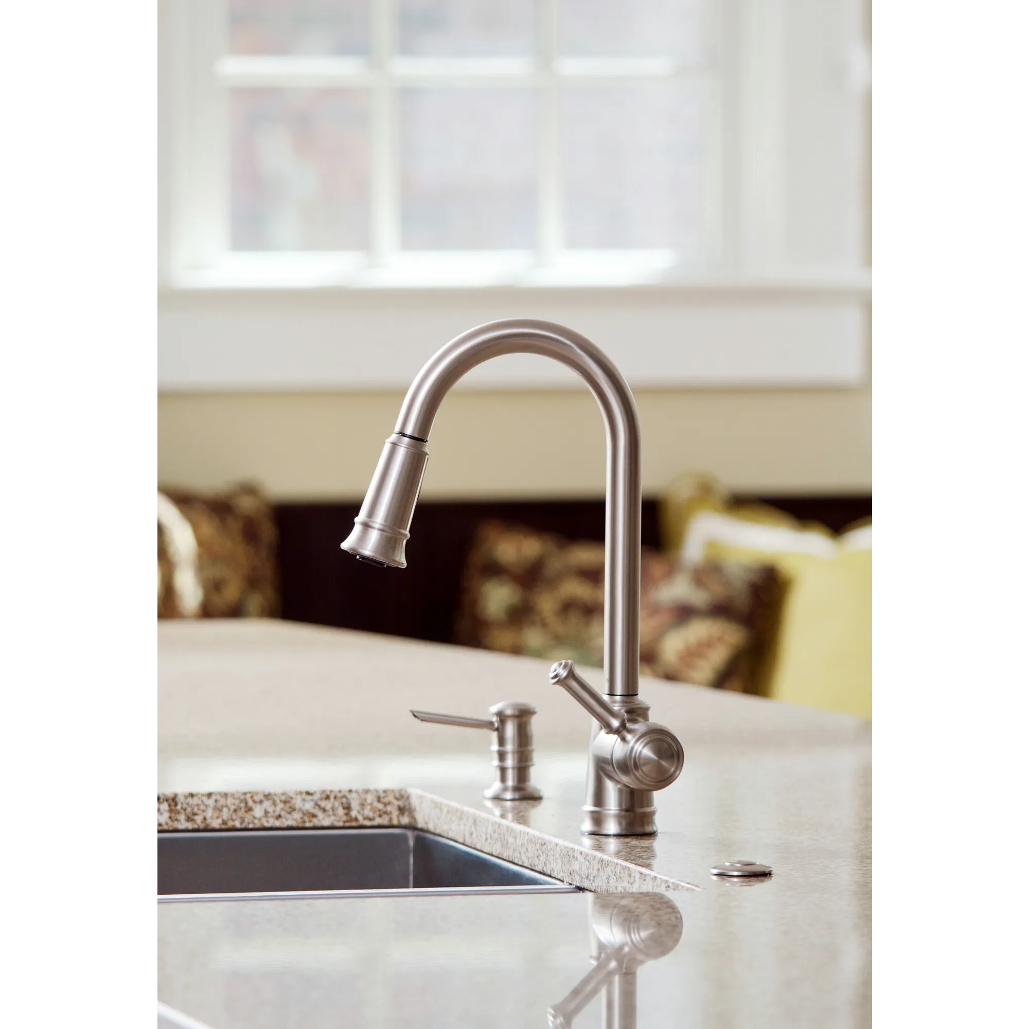 Lindley Classic stainless one-handle high arc bar faucet - Image 3