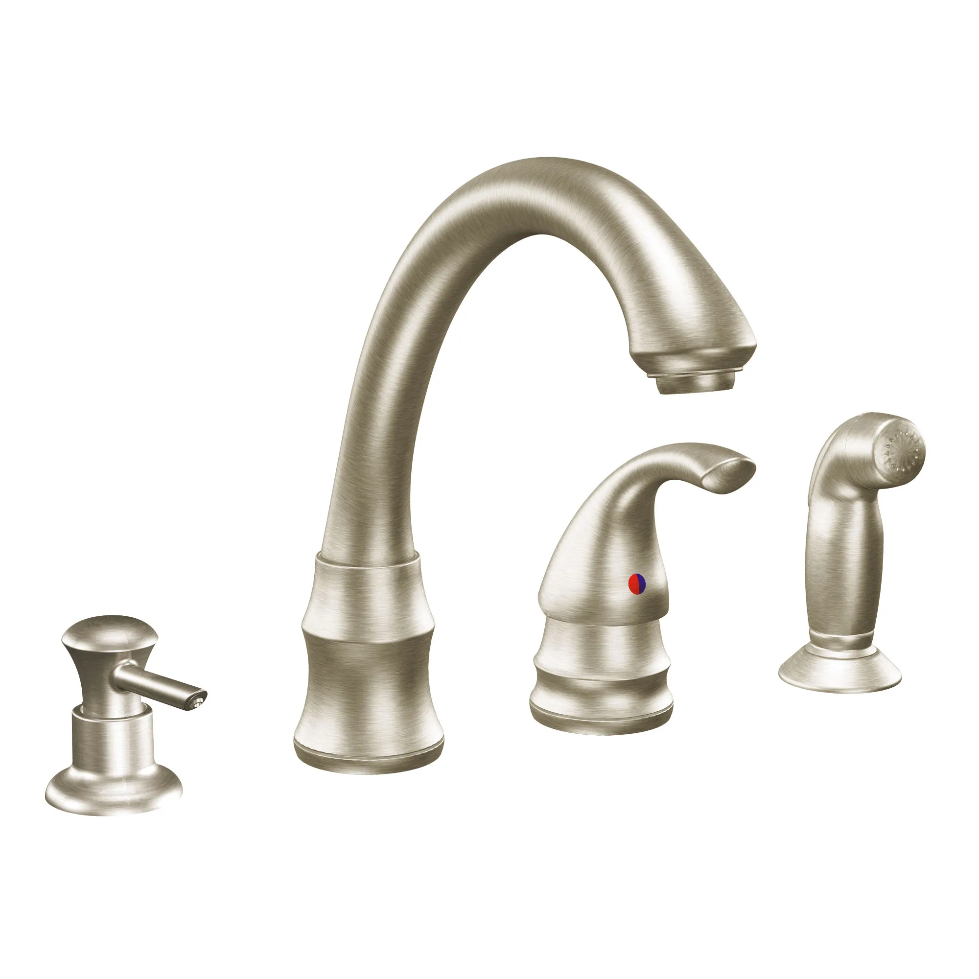Adeline Chrome one-handle high arc kitchen faucet - Image 4