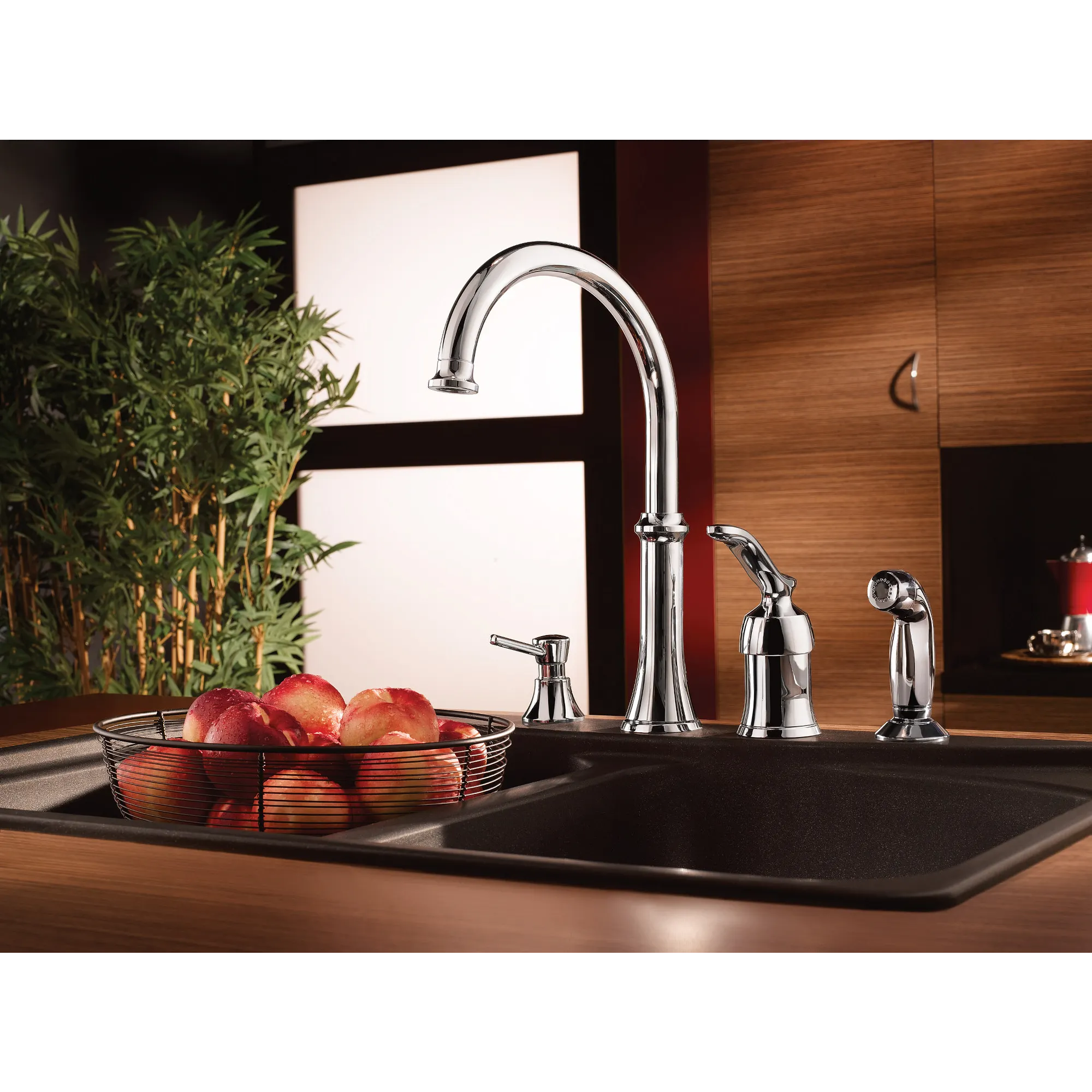 Quinn Chrome one-handle high arc kitchen faucet - Image 3