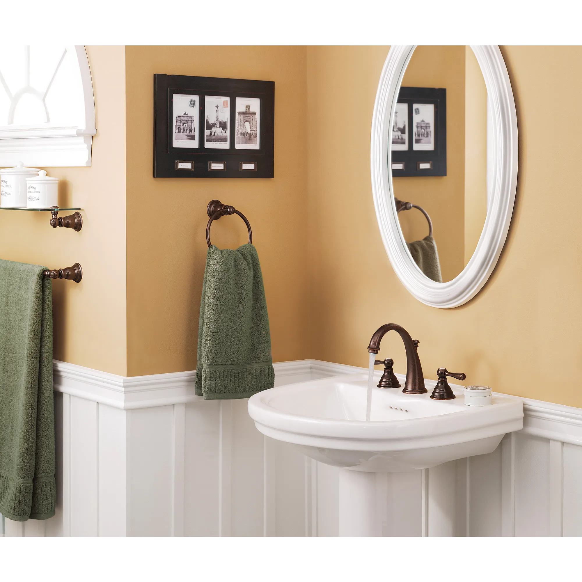 Kingsley Chrome two-handle high arc bathroom faucet - Image 4