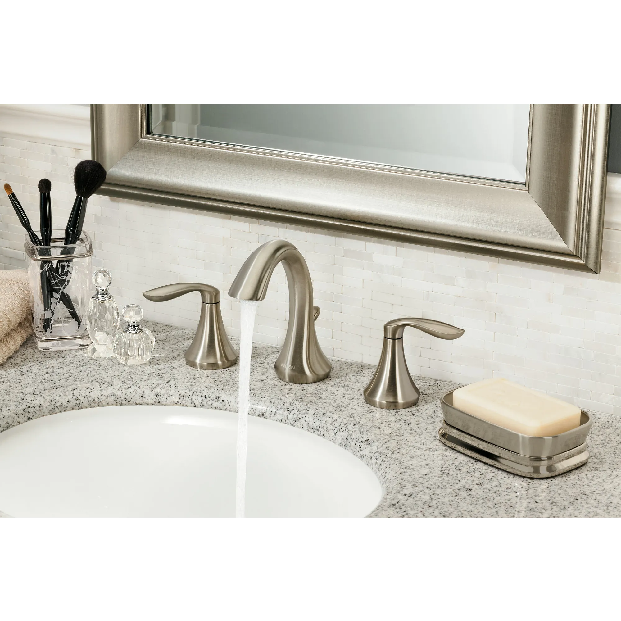 Eva Chrome two-handle high arc bathroom faucet - Image 7