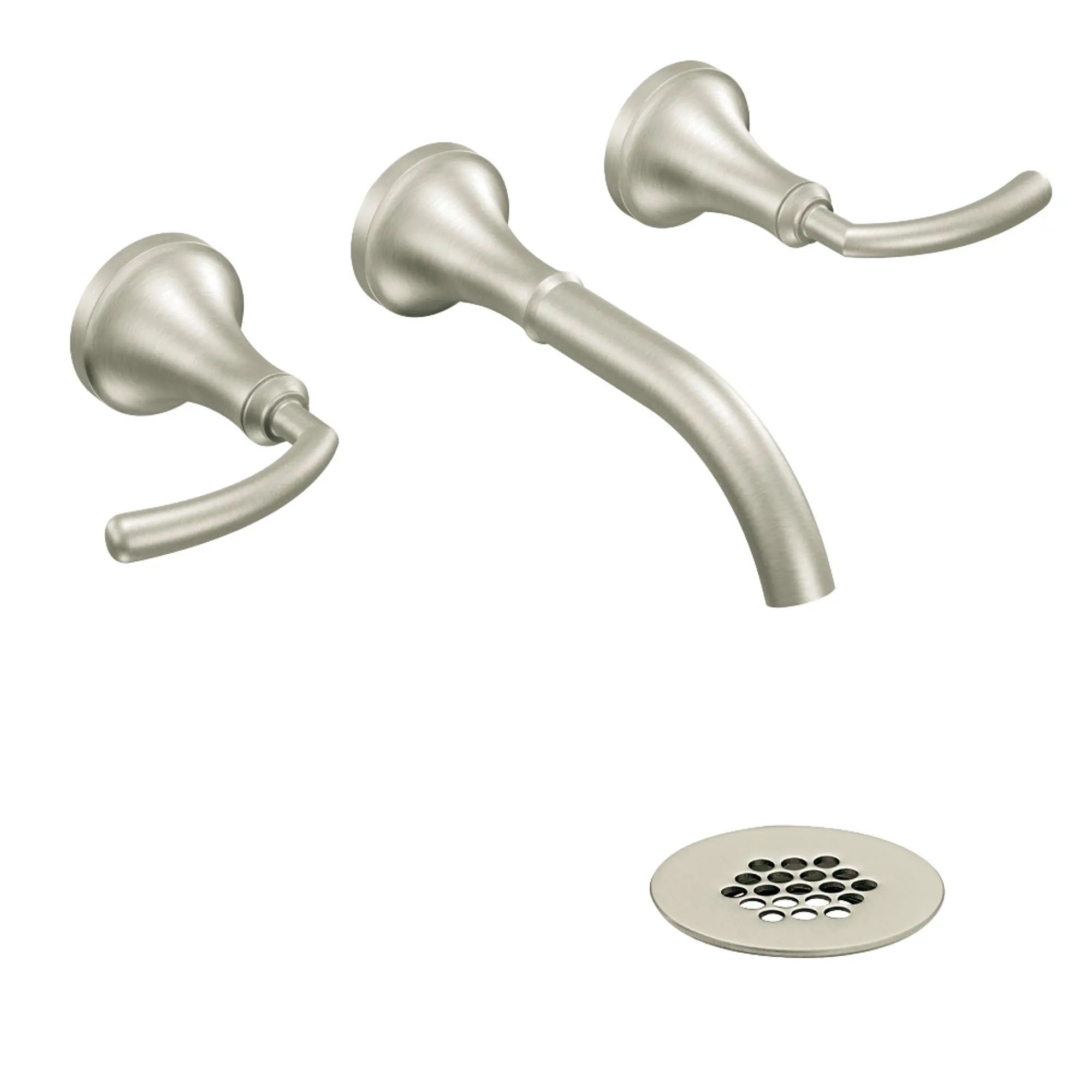 Icon Chrome two-handle low arc wall mount bathroom faucet - Image 4