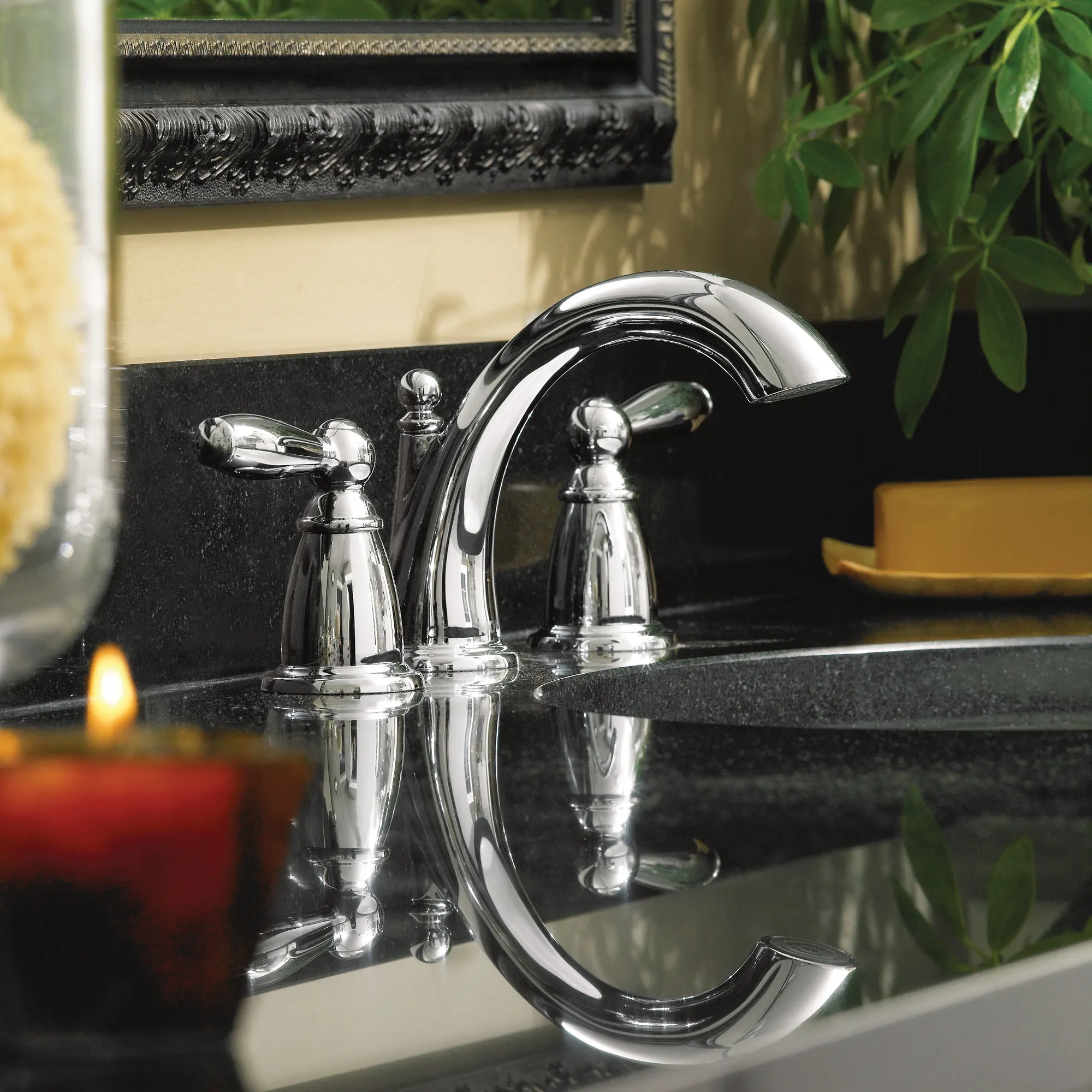 Brantford Chrome two-handle low arc bathroom faucet - Image 2