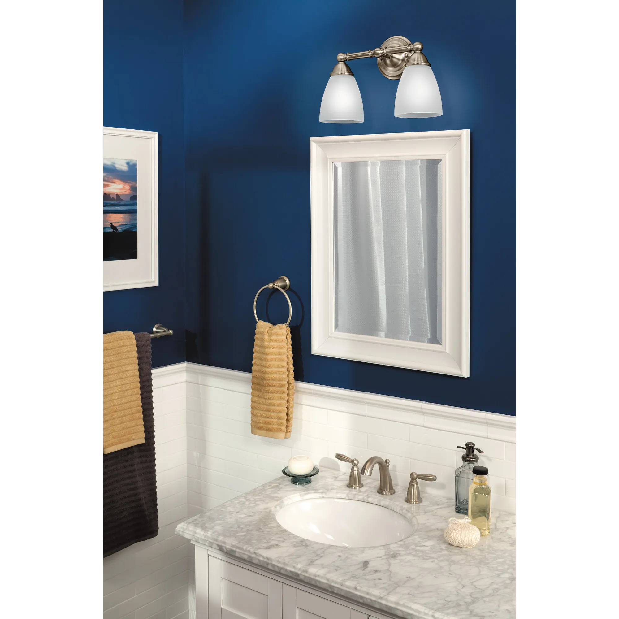 Brantford Chrome two-handle low arc bathroom faucet - Image 7