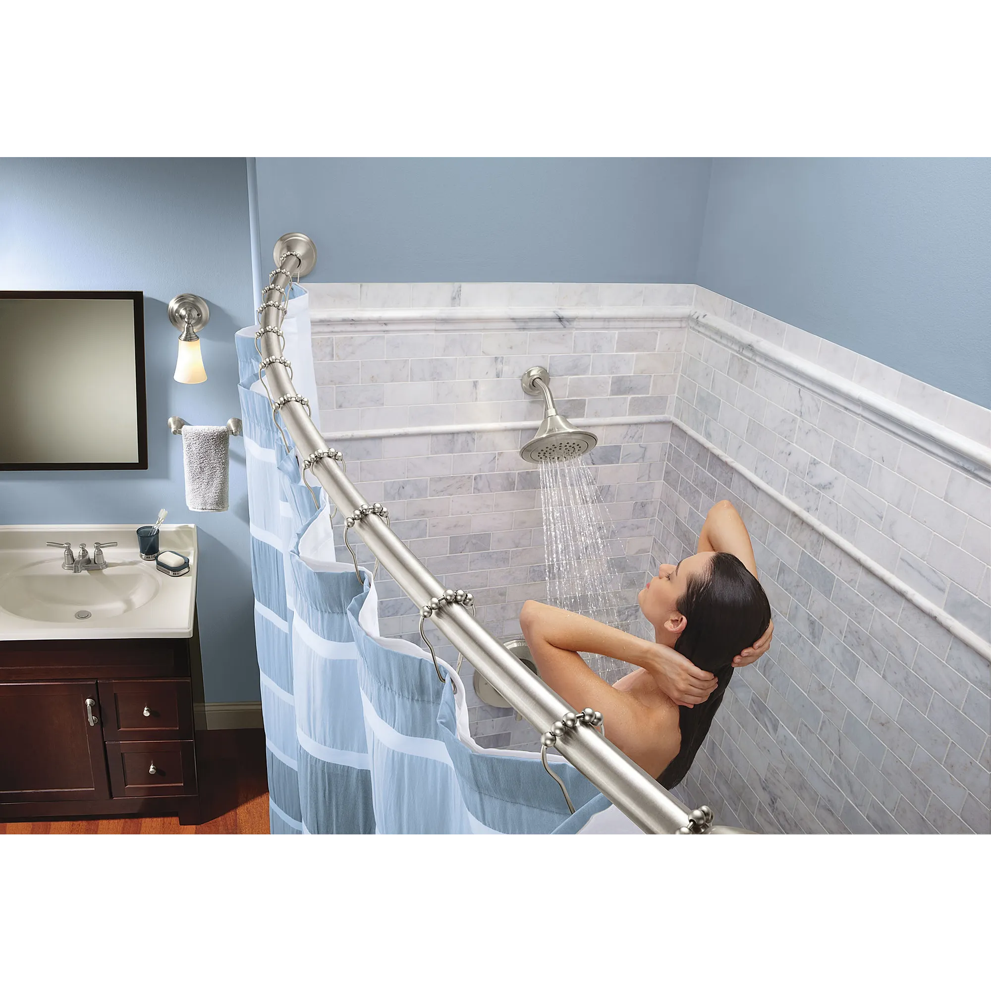 Curved Shower Rods Tension Curved Shower Rod - Image 5
