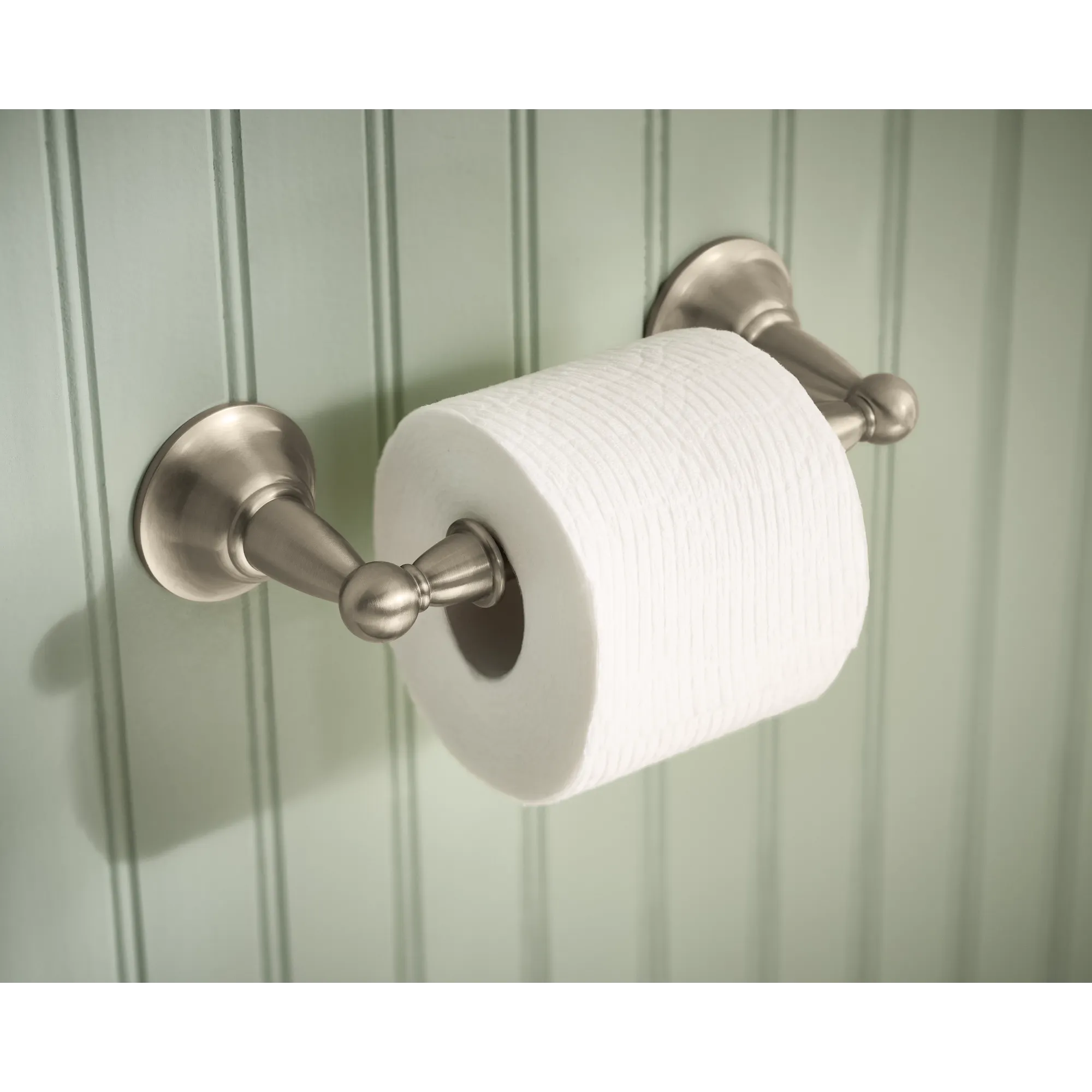 Sage Brushed Nickel Pivoting Toilet Paper Holder - Image 2