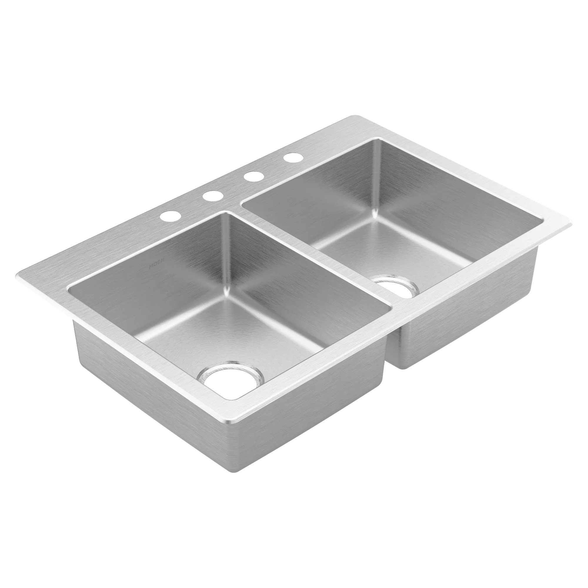 Prep 33" Stainless Steel Drop-in Double Bowl Sink - Image 2