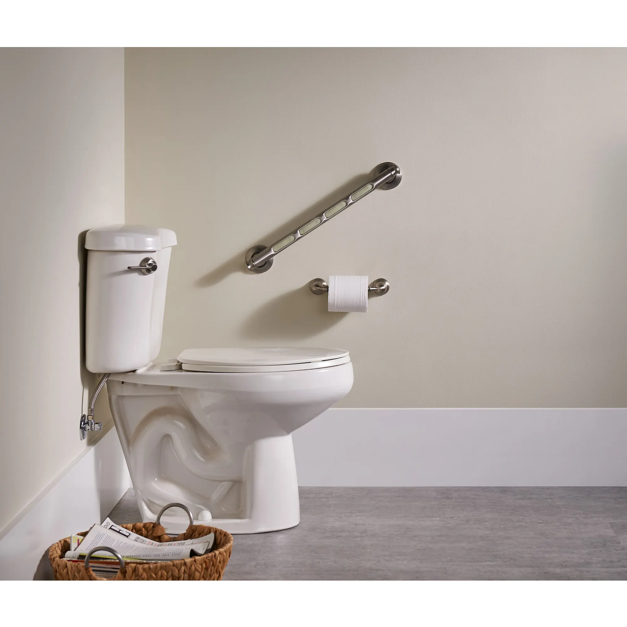 Banbury® 18" Glow-in-the-Dark Grab Bar Spot Resist™ Brushed Nickel - Image 4