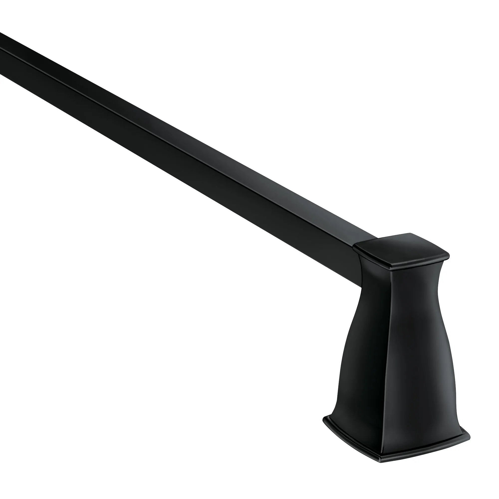 Hensley Matte Black 3 PC Kit: Pivoting Paper Holder, Towel Bar & Towel Ring - Image 14