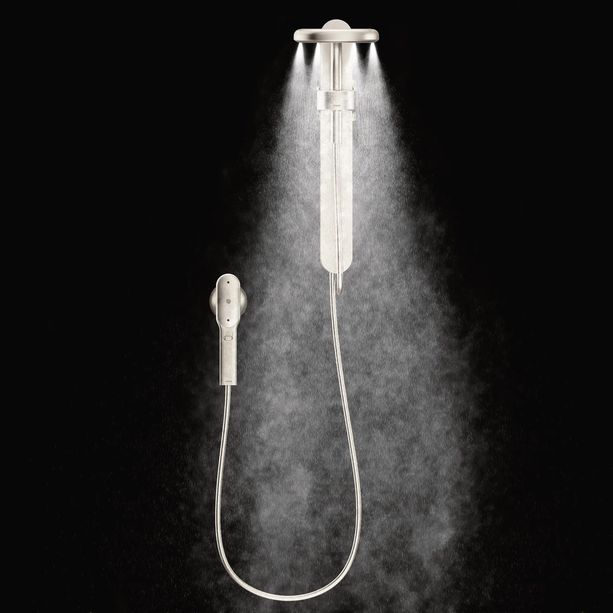 Moen Spa Shower Matte Black Two-Function 7.9" Diameter Spray Head Standard With Handshower - Image 32