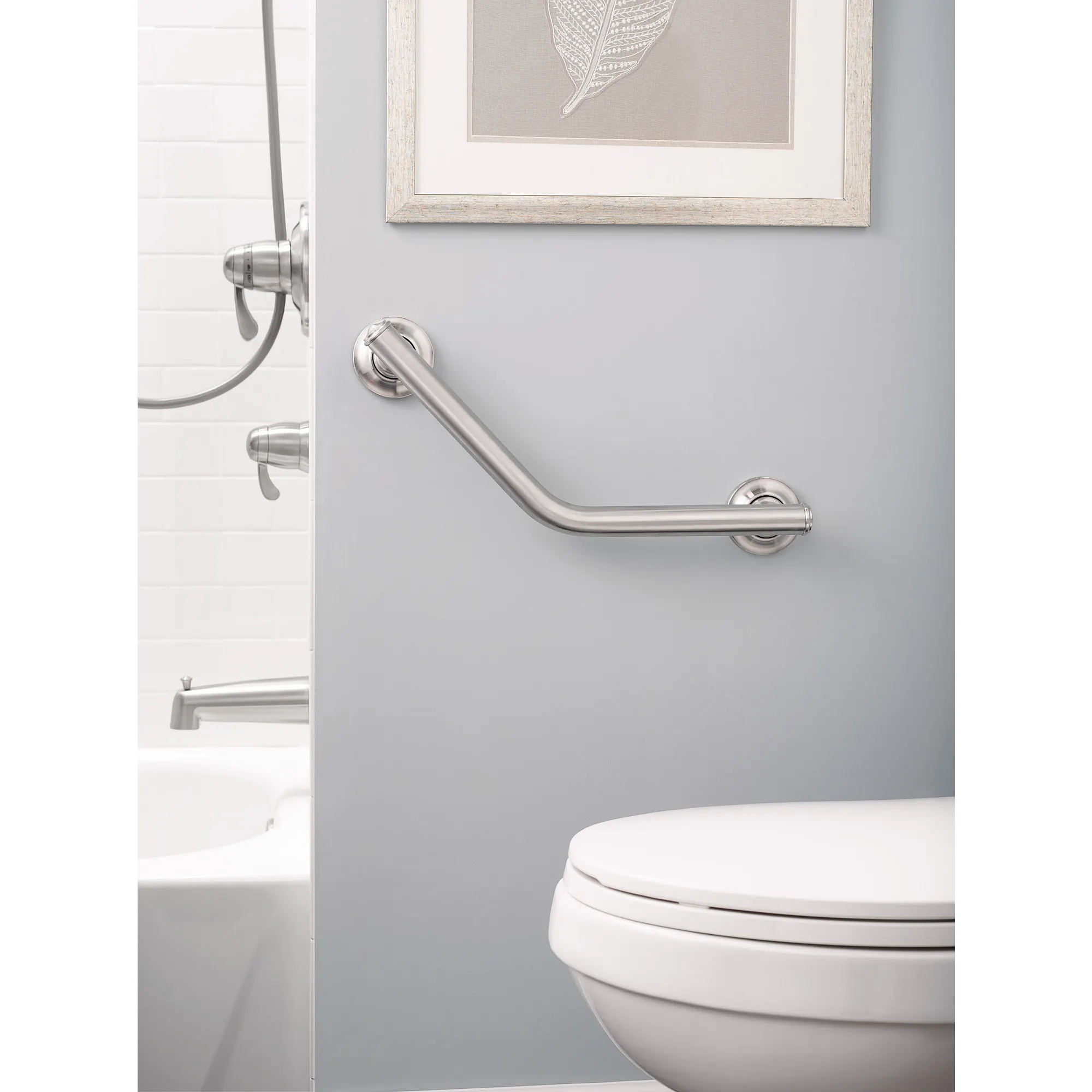 Moen Home Care Brushed nickel 16" Angled Grab Bar - Image 2