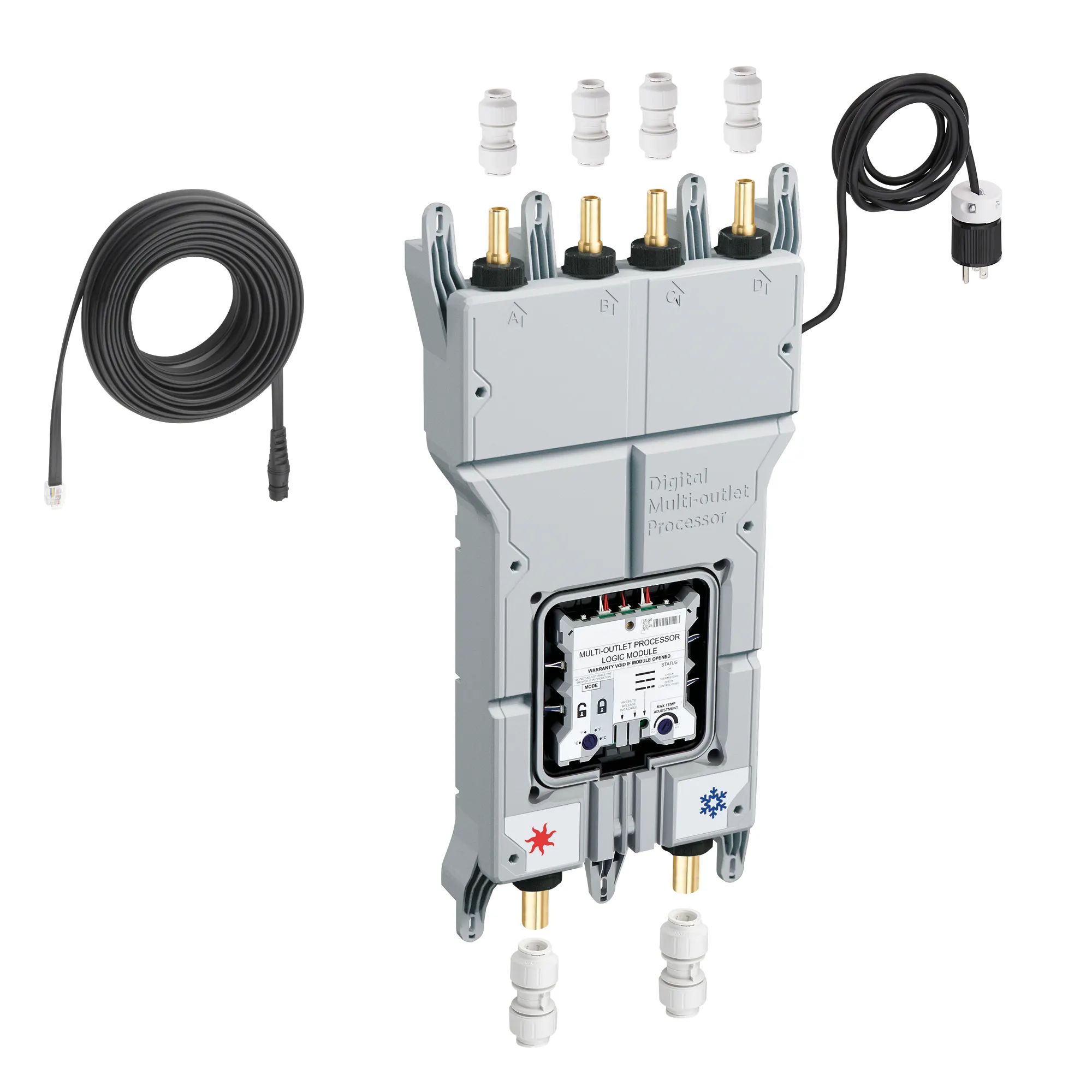Moen IoDIGITAL&reg; 3/4" CPVC Crimp Ring PEX CC Outlet Push-Fit Inlet and Connectors - Thermostatic - Image 2