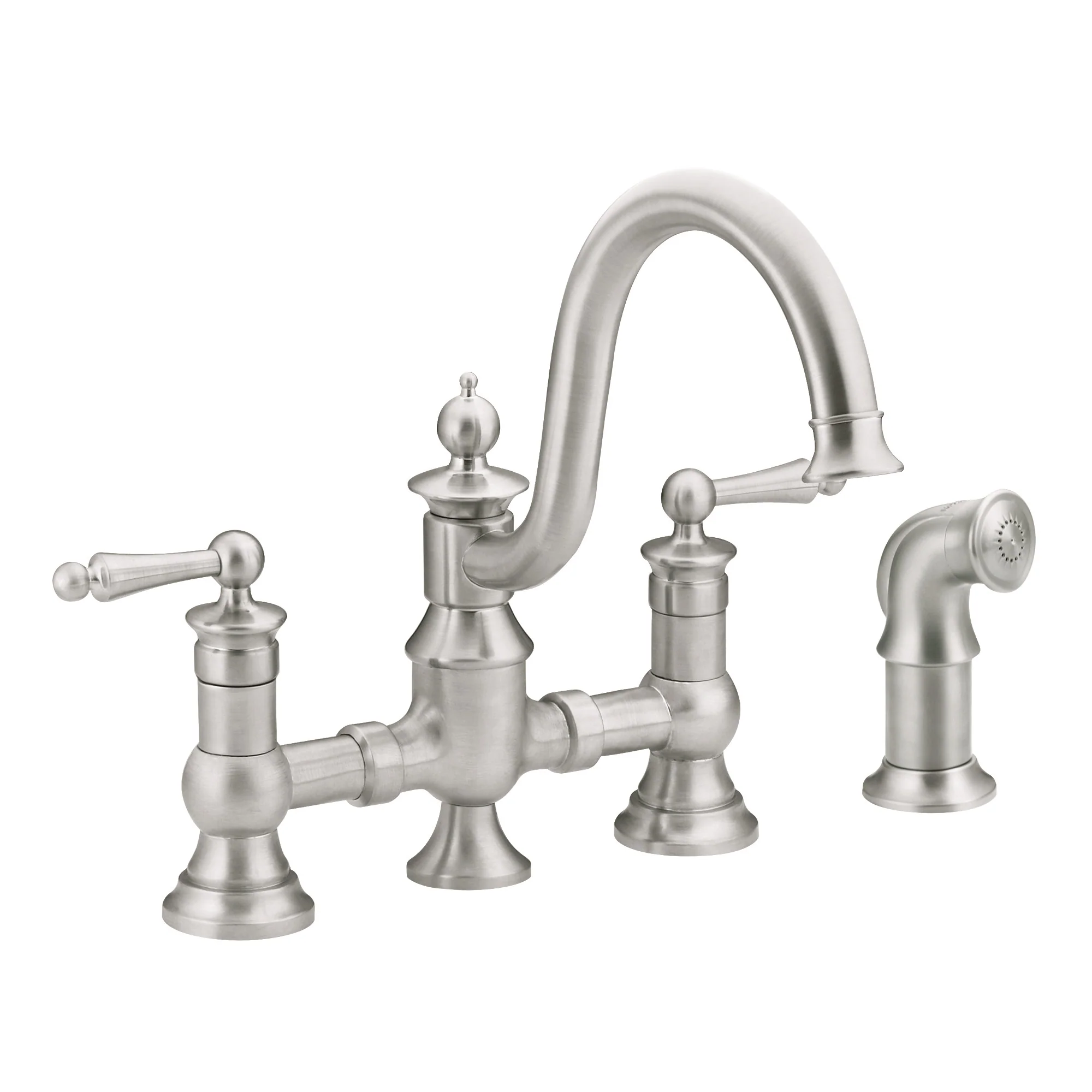 Waterhill Chrome Two-Handle High Arc Kitchen Faucet - Image 18