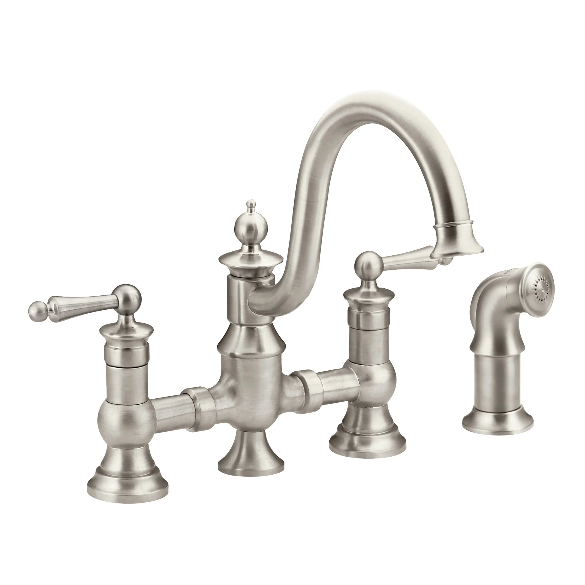 Waterhill Chrome Two-Handle High Arc Kitchen Faucet - Image 20