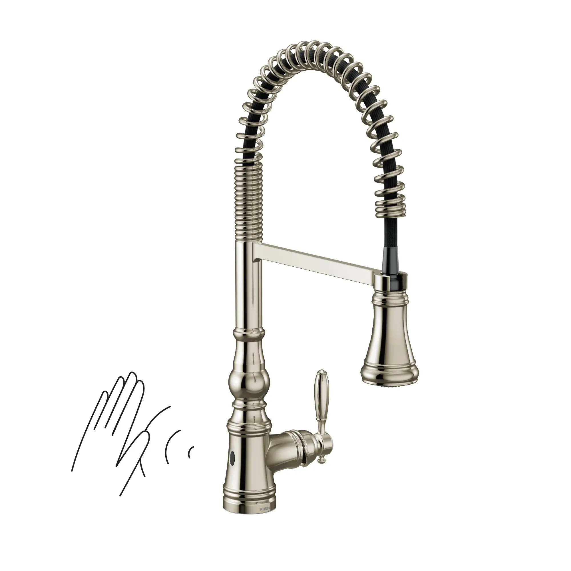 Weymouth MotionSense Wave One-Handle Pre-Rinse Spring Touchless Kitchen Faucet - Image 11