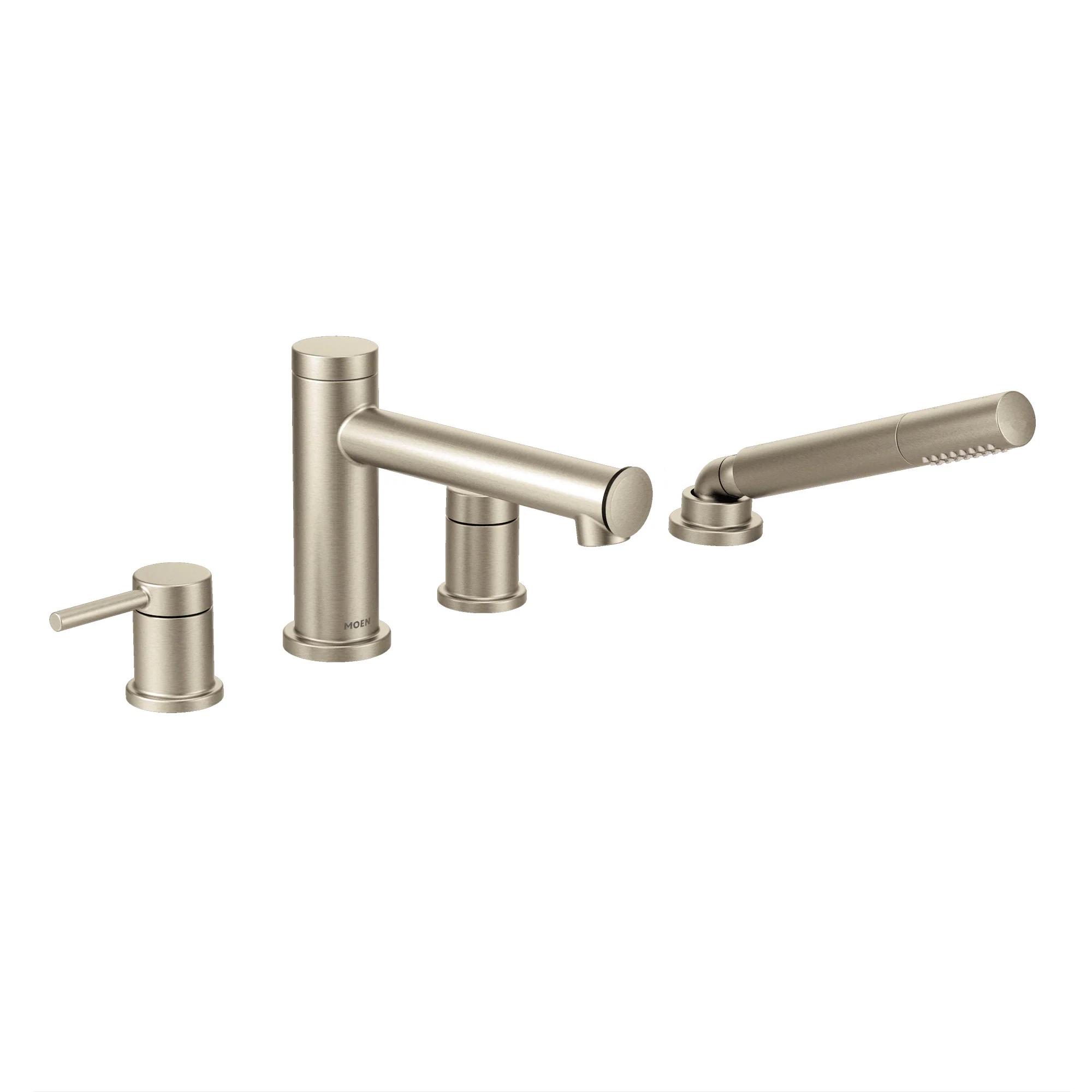 Align Chrome Two-Handle Diverter Roman Tub Faucet including Handheld Shower - Image 4