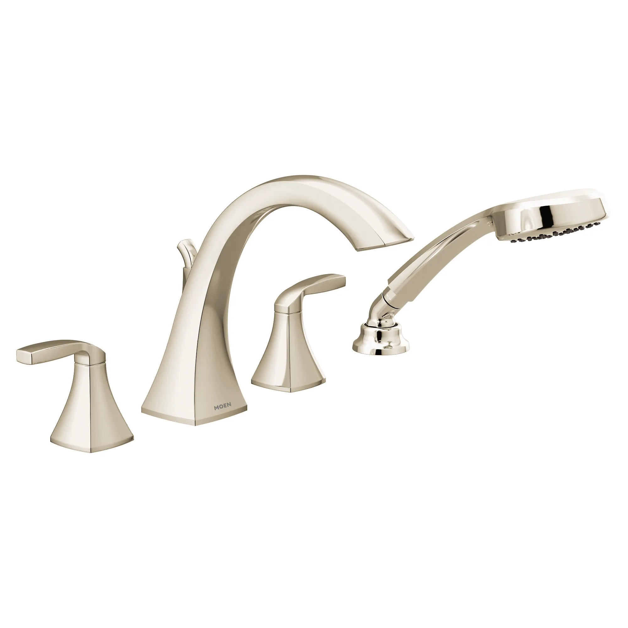 Voss Chrome Two-Handle High Arc Roman Tub Faucet including Handheld Shower - Image 6