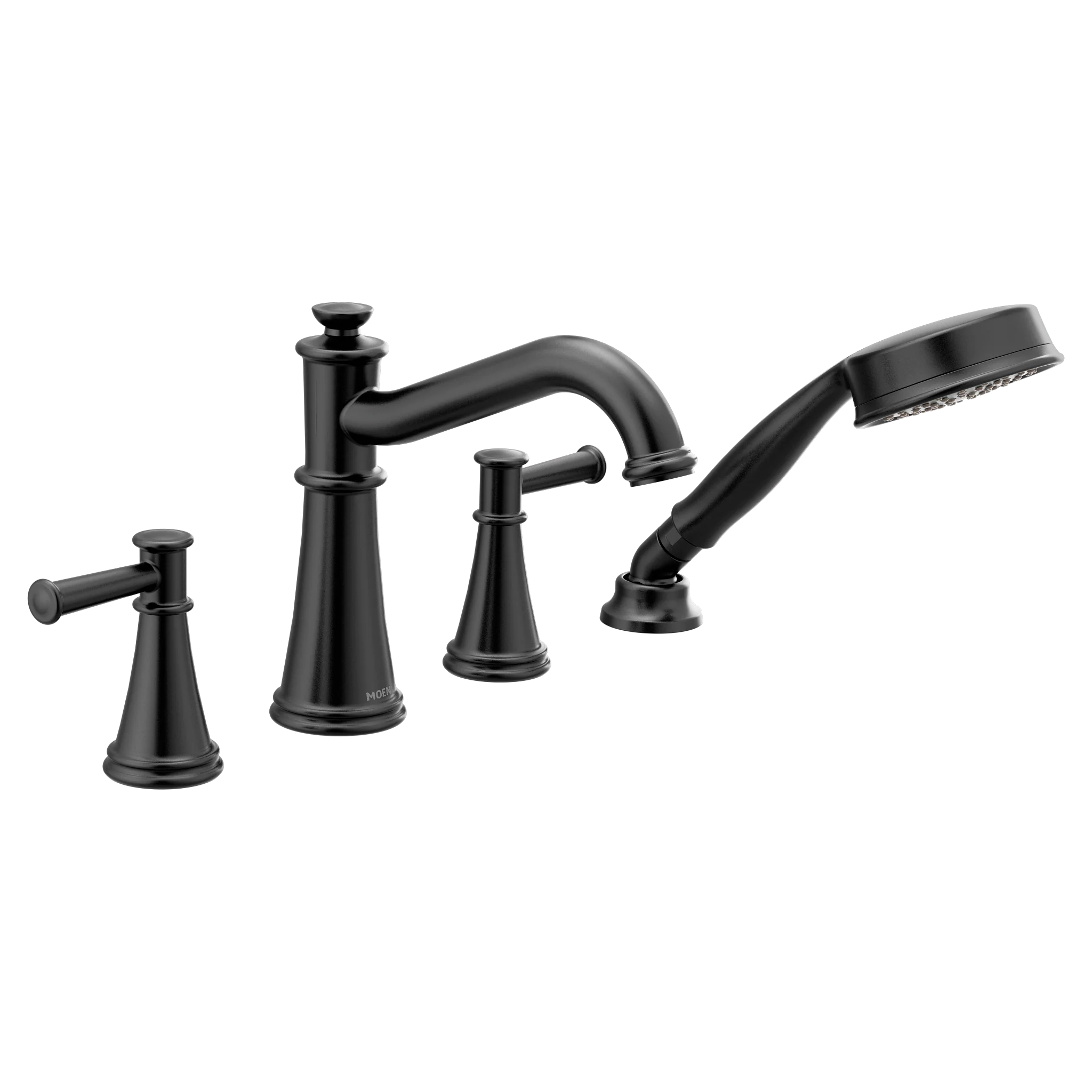 Belfield Chrome Two-Handle Diverter Roman Tub Faucet including Handheld Shower - Image 5