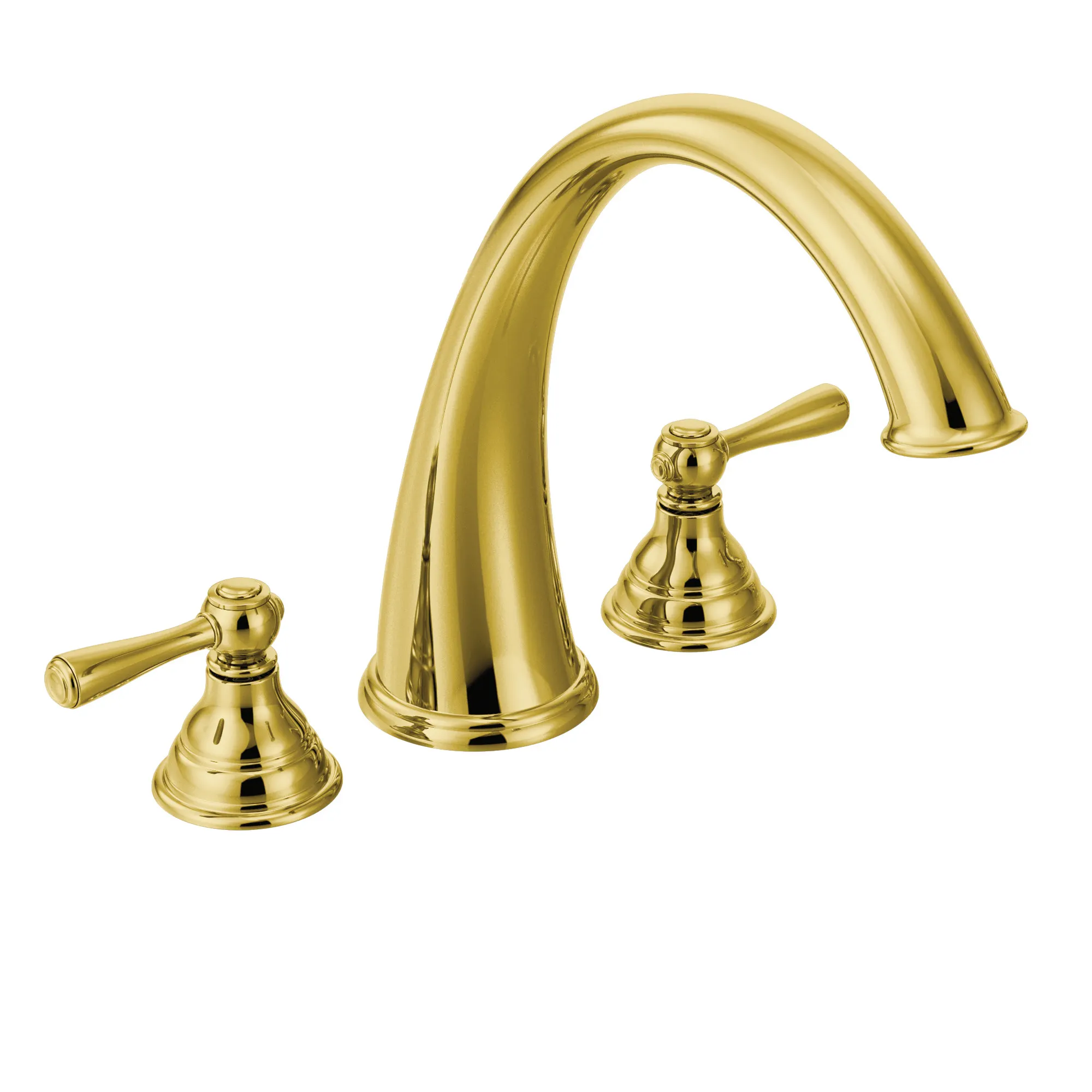 Kingsley Chrome Two-Handle High Arc Roman Tub Faucet - Image 4