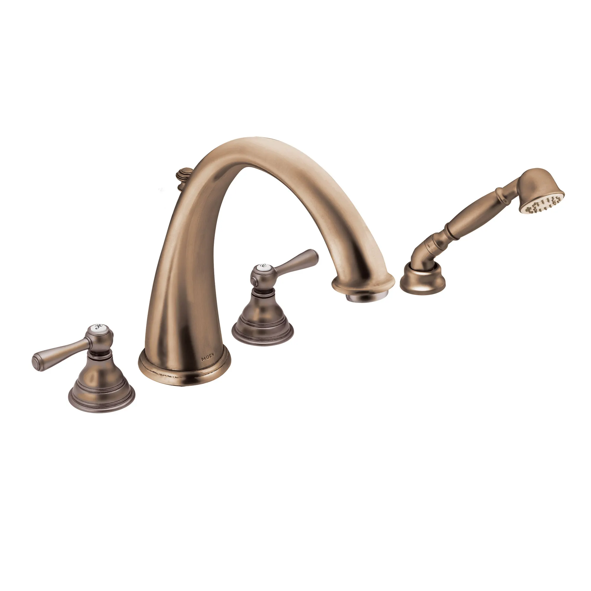 Kingsley Chrome Two-Handle High Arc Roman Tub Faucet including Handheld Shower - Image 14