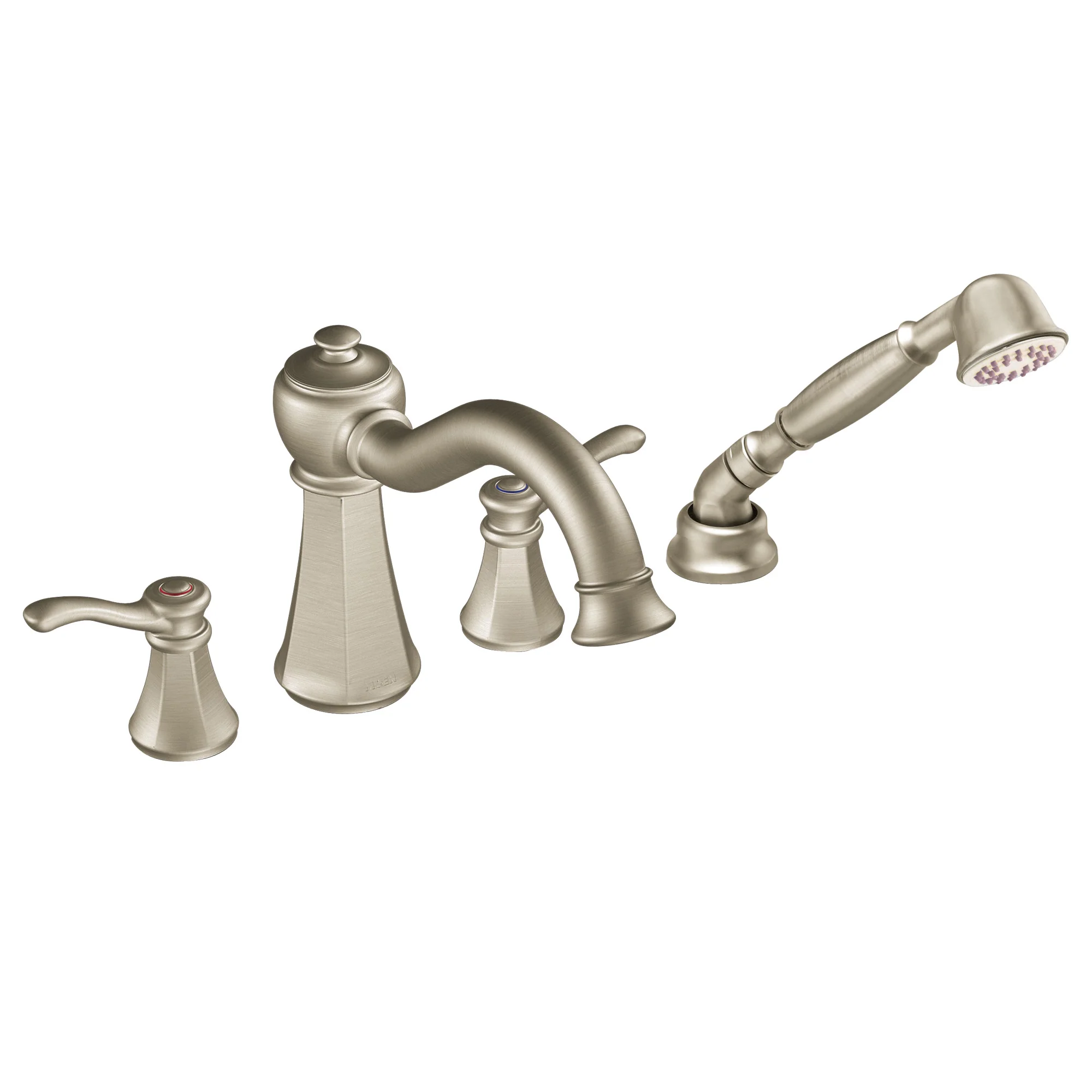 Vestige Chrome two-handle high arc roman tub faucet includes hand shower - Image 5