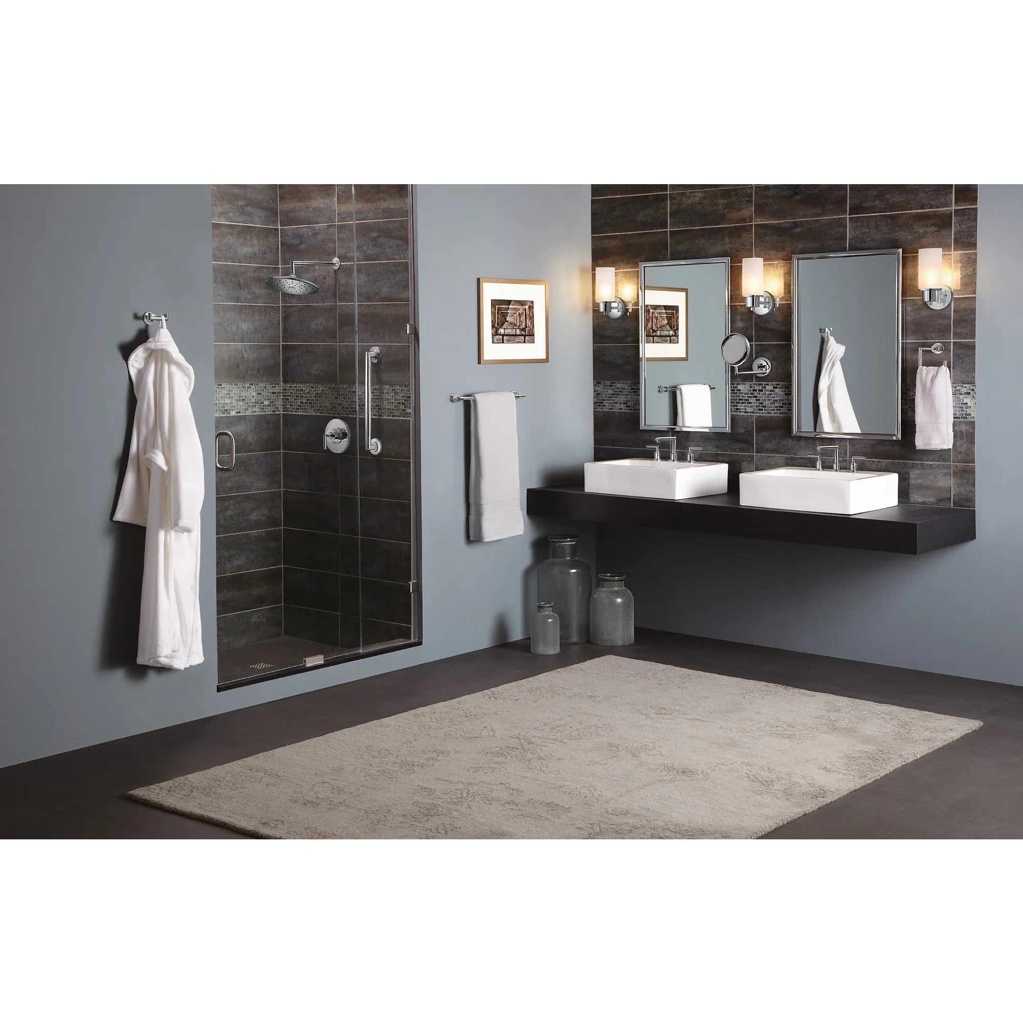 Arris Chrome Two-Handle Low Arc Bathroom Faucet - Image 10