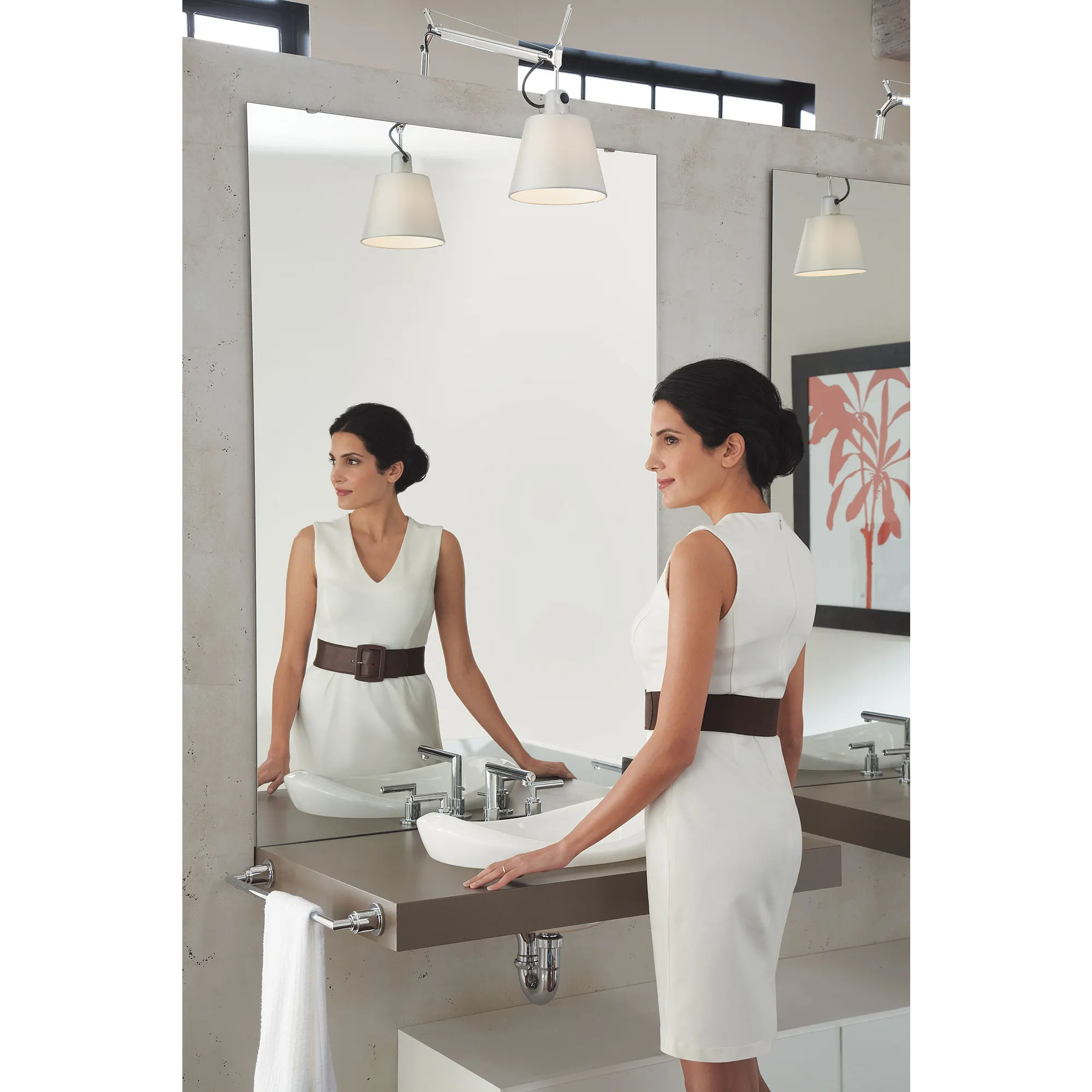 Arris Chrome Two-Handle Low Arc Bathroom Faucet - Image 11