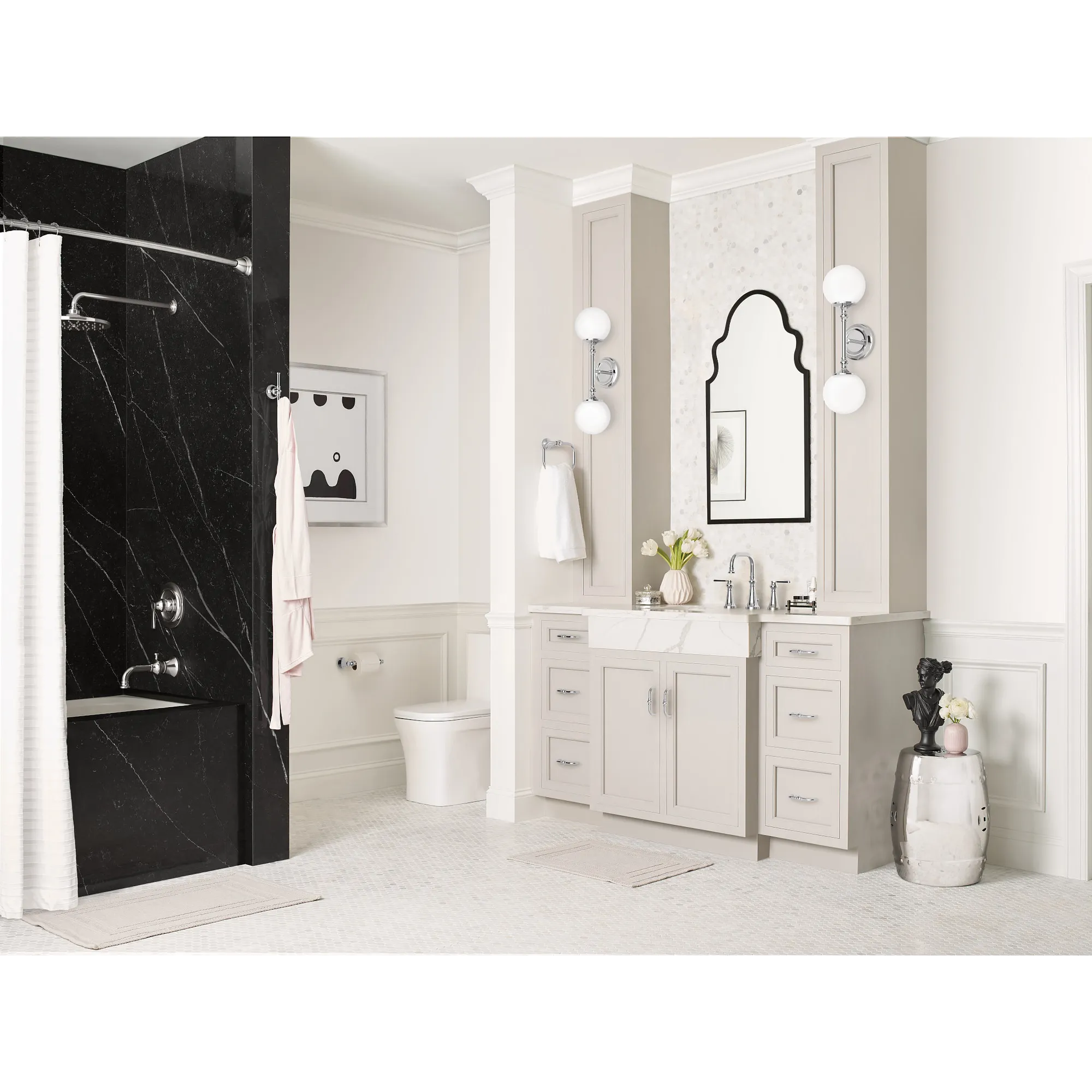 Colinet Chrome two-handle high arc bathroom faucet - Image 2