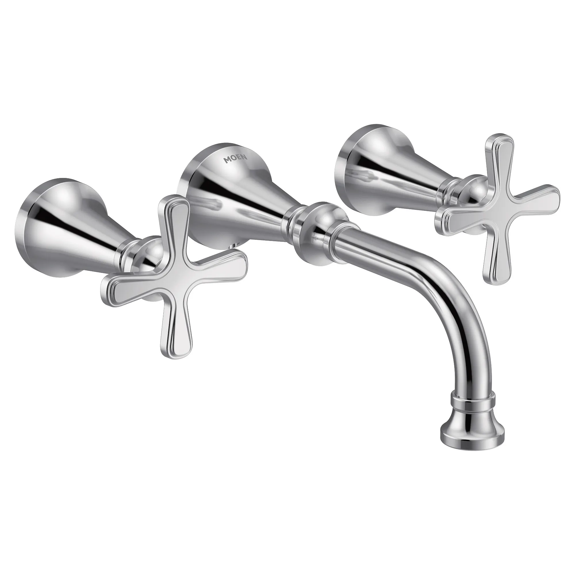 Colinet Chrome two-handle wall mount bathroom faucet - Image 2