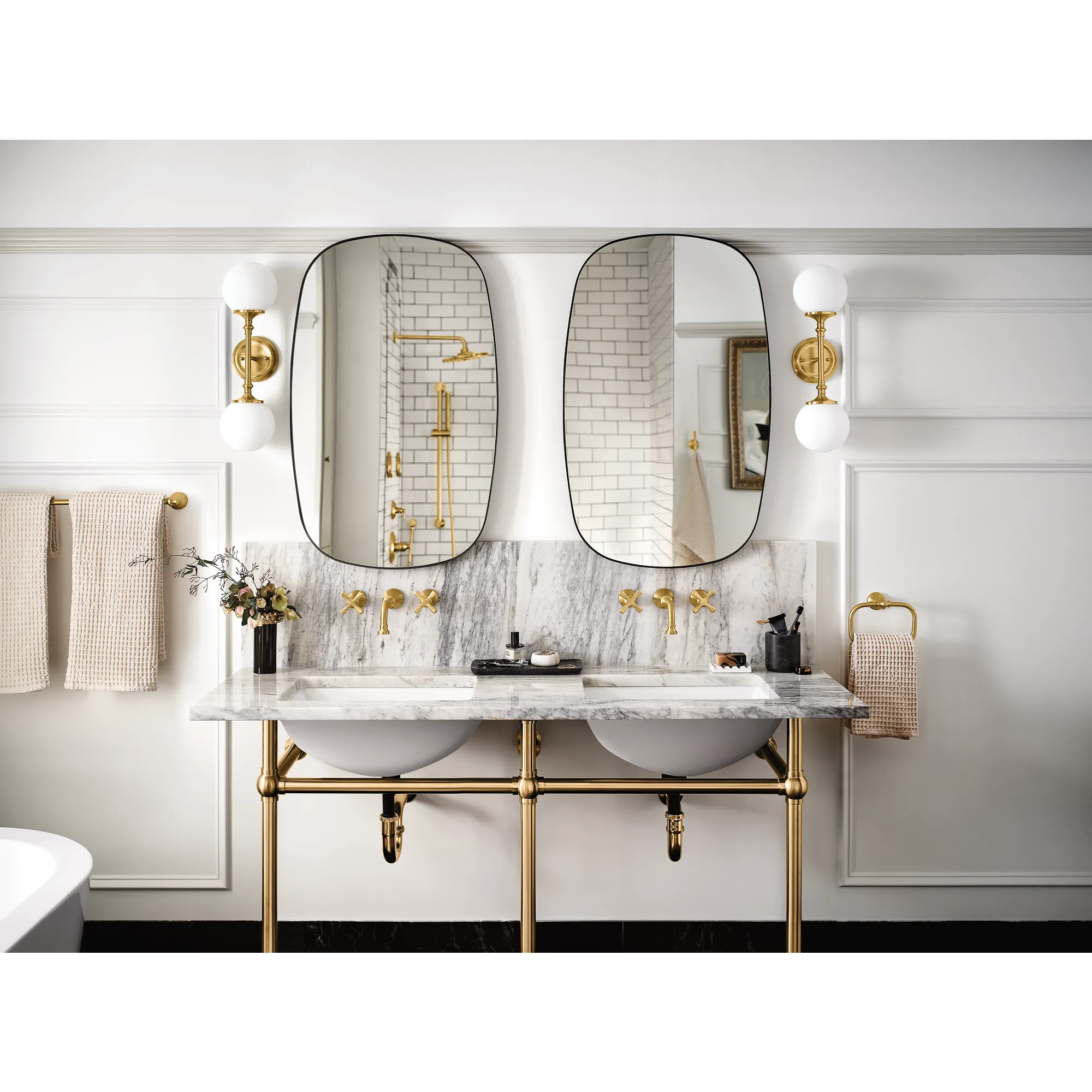 Colinet Chrome two-handle wall mount bathroom faucet - Image 21
