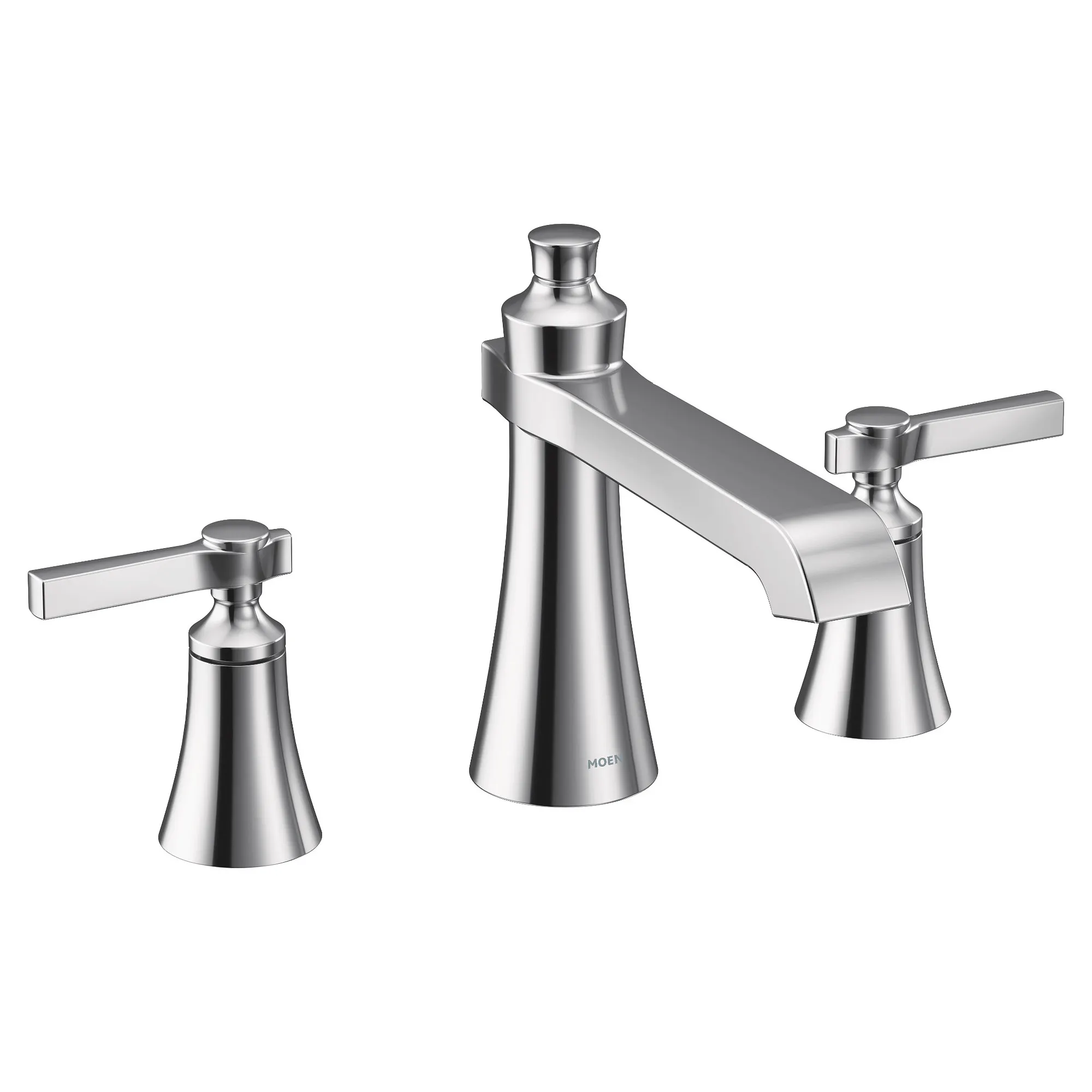 Flara Chrome two-handle high arc roman tub faucet - Image 2