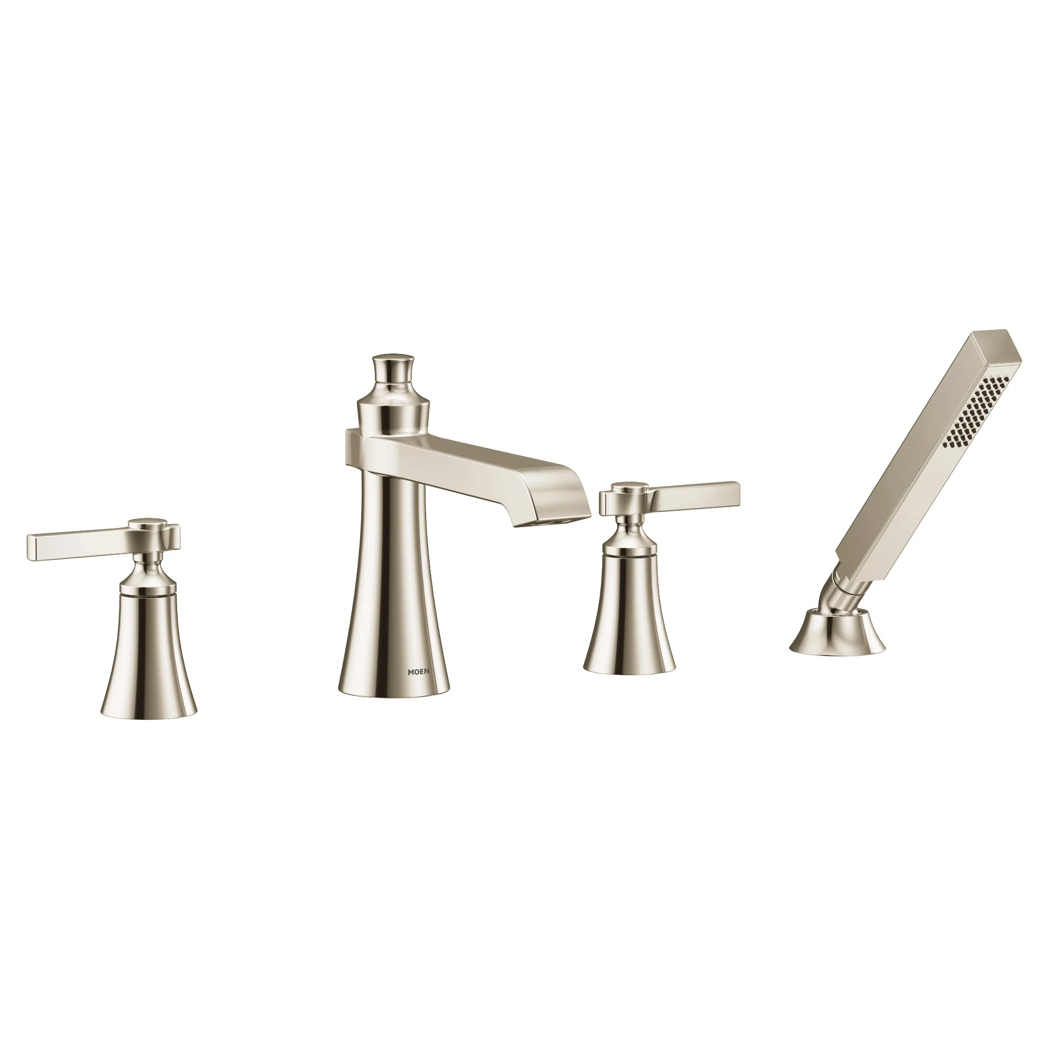 Flara Chrome two-handle high arc roman tub faucet - Image 3