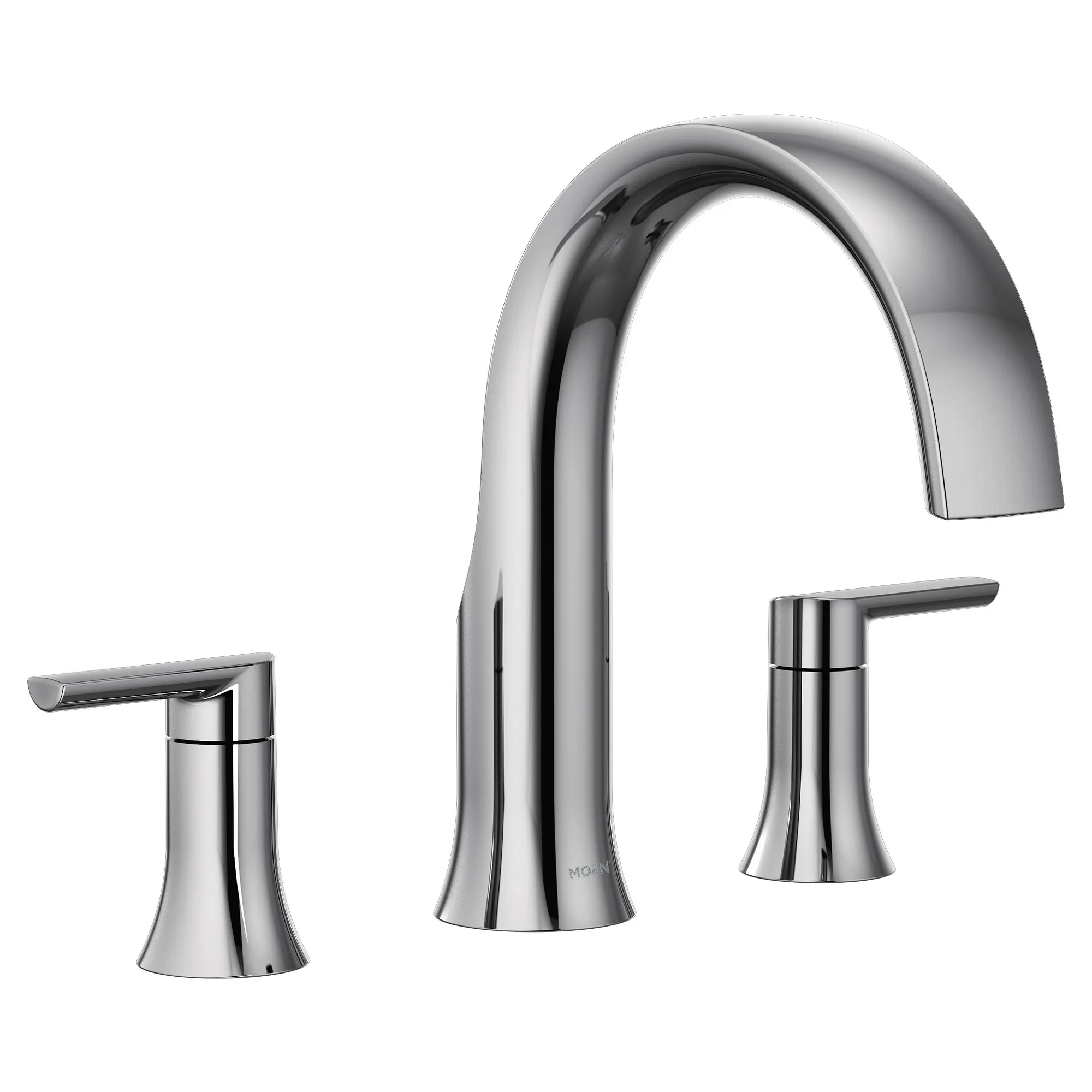 Doux Chrome Two-Handle Non-Diverter Roman Tub Faucet - Image 2