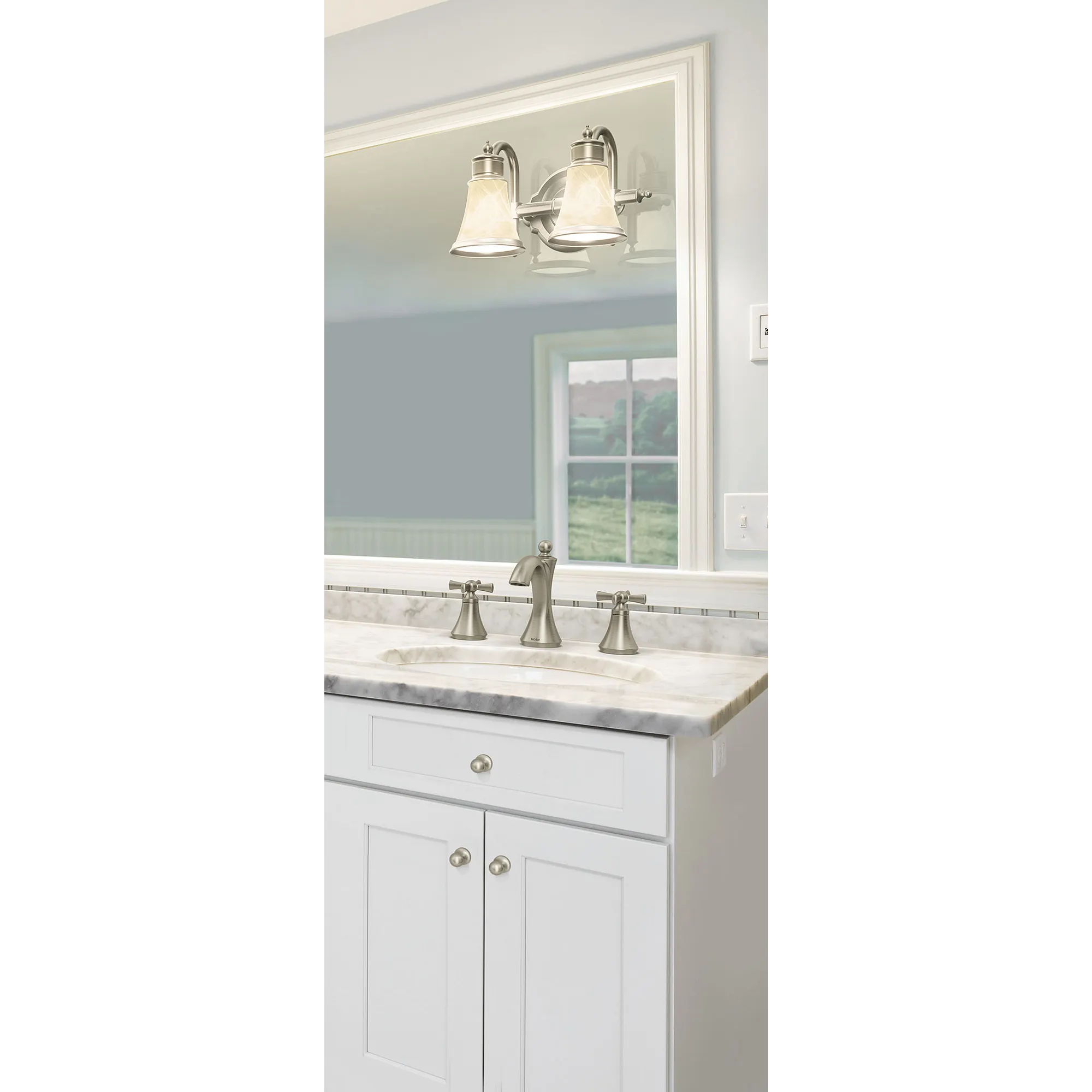 Wynford Chrome two-handle high arc bathroom faucet - Image 13