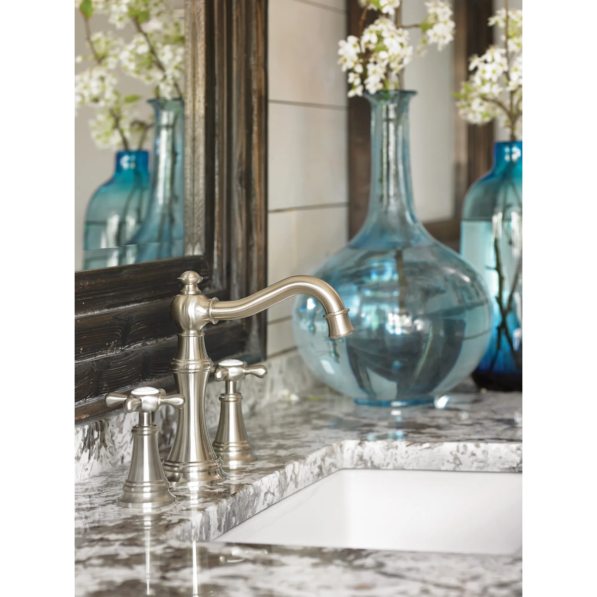 Weymouth Chrome two-handle high arc bathroom faucet - Image 2