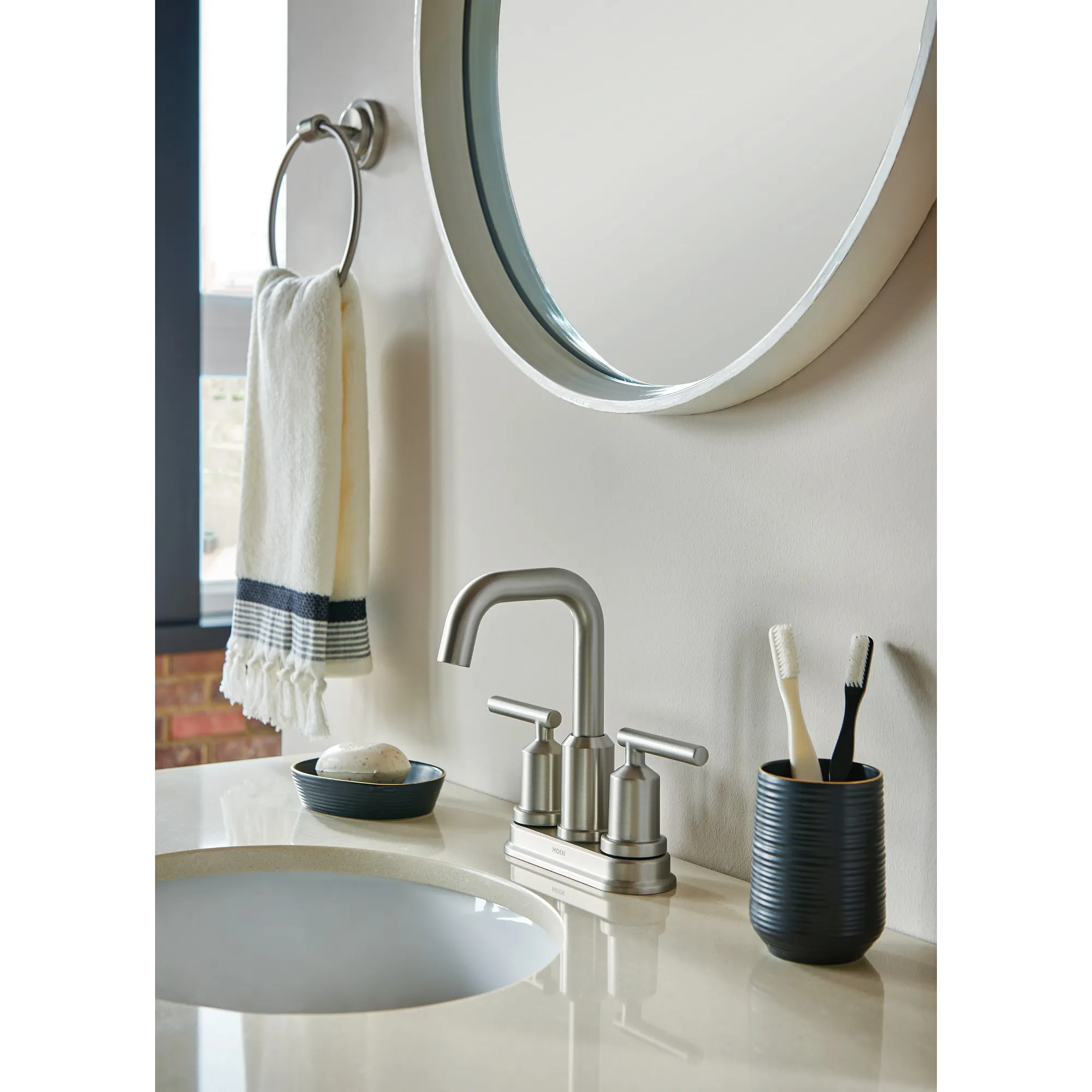 Gibson Two-handle Centerset Bathroom Sink Faucet - Image 2
